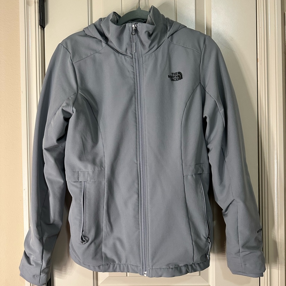 The women’s north face windwall gray jacket medium